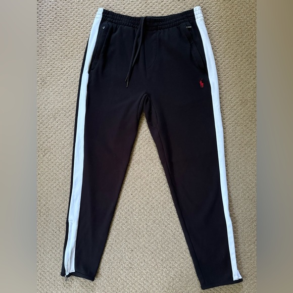 Ralph Lauren Interlock Track Pant Black and White Size S - Picture 2 of 9